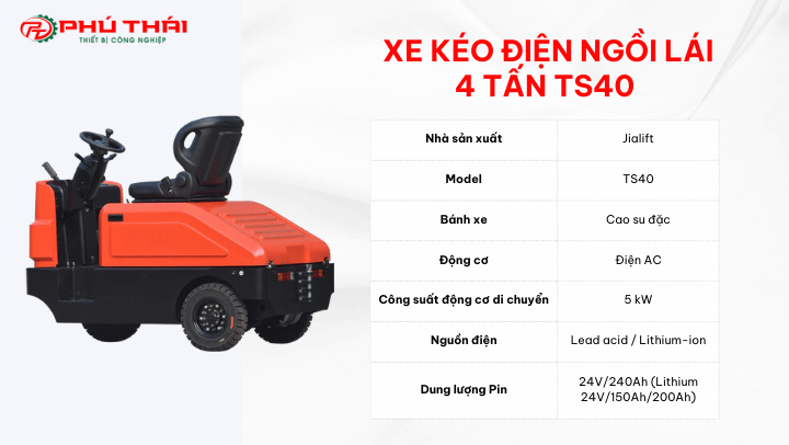 xe keo dien 3 4 tan ts40